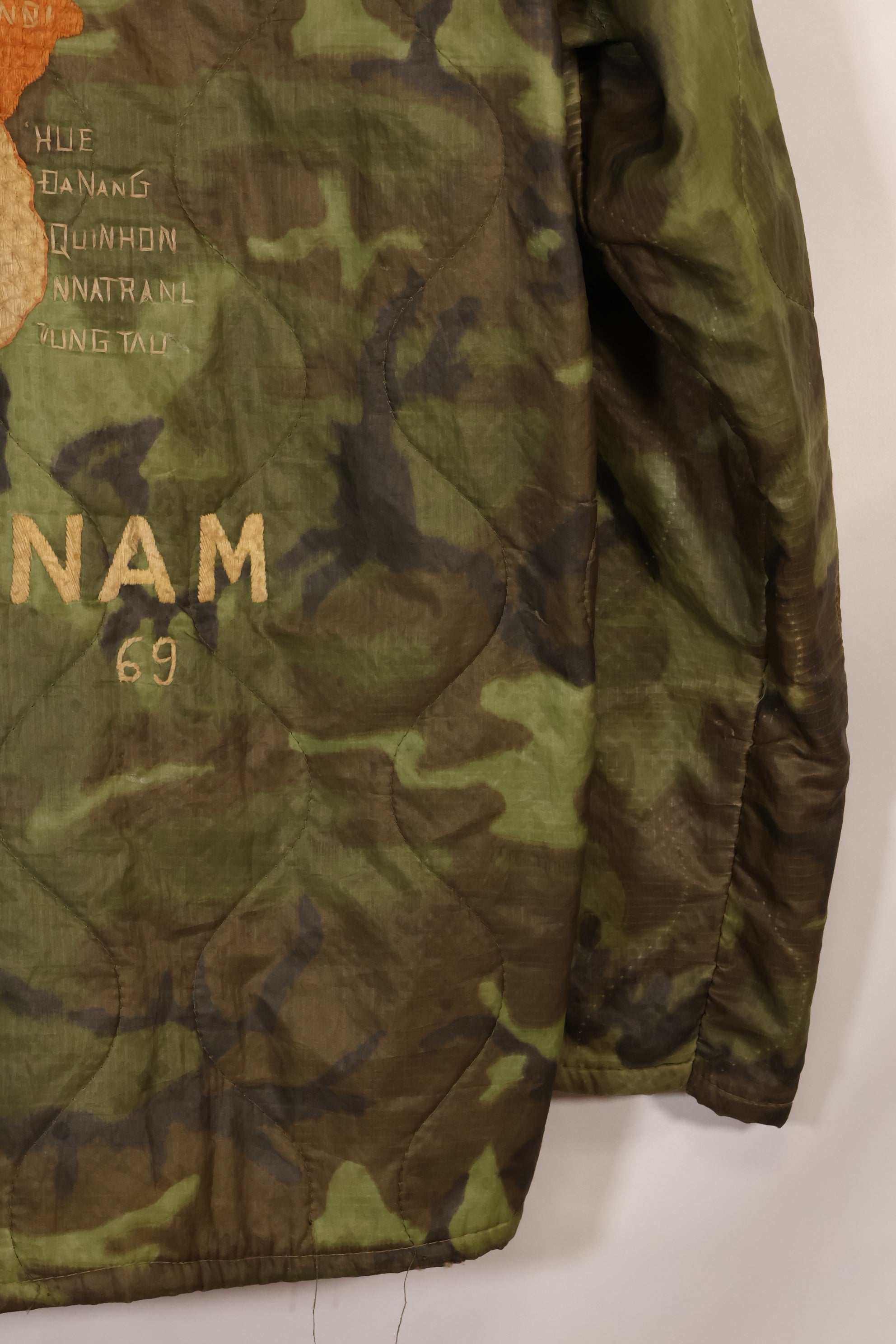 1968〜69年　大きめサイズ　ベトナム戦争　ツアージャケット　ベトジャン　DA NANG　中古品