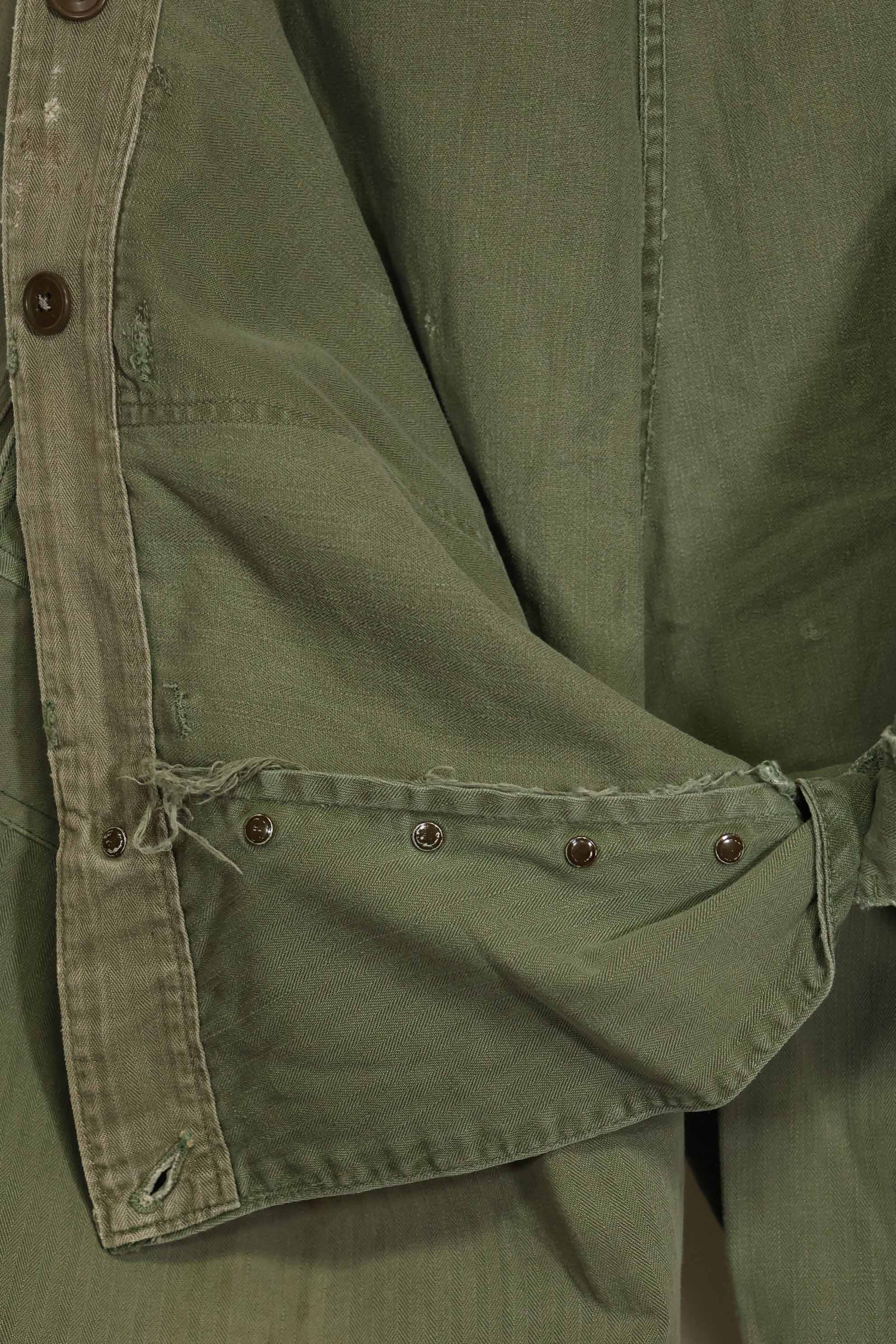 1940年代　アメリカ陸軍　HBT ユーティリティパンツ　大きめサイズ　傷あり　中古品