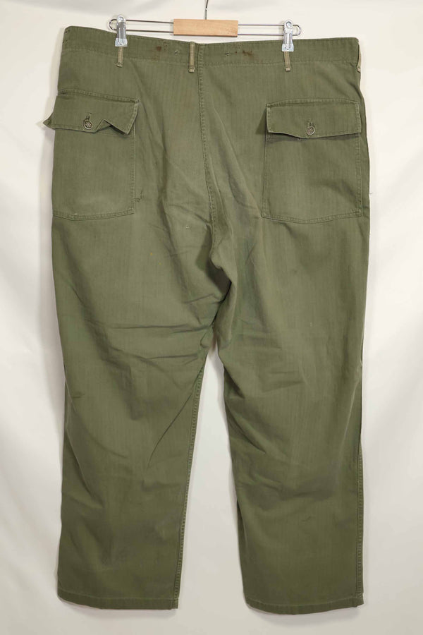1940年代　アメリカ陸軍　HBT ユーティリティパンツ　大きめサイズ　傷あり　中古品