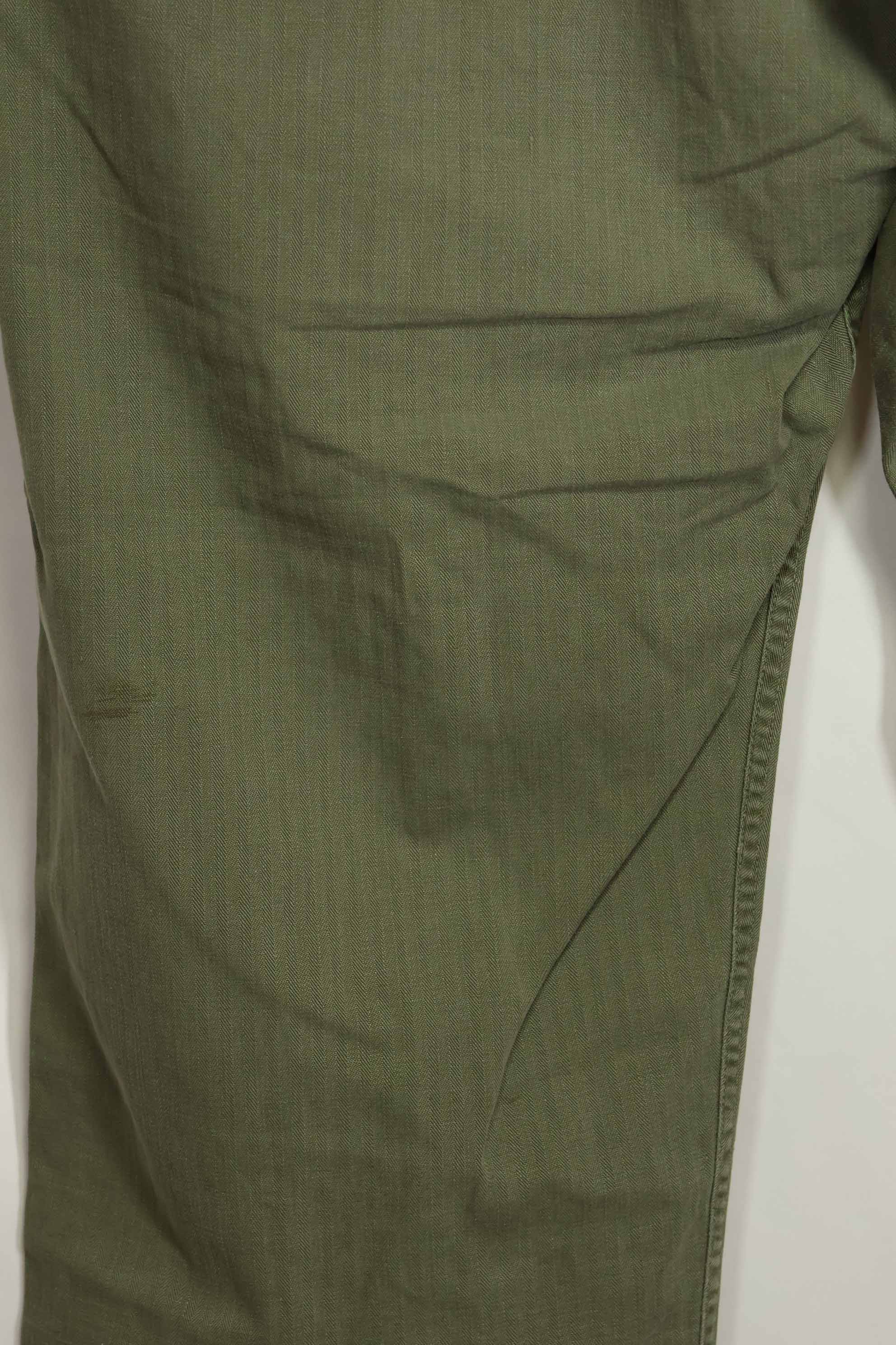 1940年代　アメリカ陸軍　HBT ユーティリティパンツ　大きめサイズ　傷あり　中古品