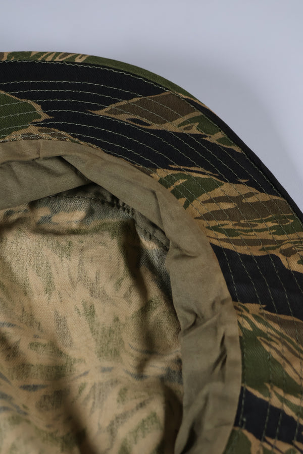 実物　沖縄タイガーパターン　タイガーストライプ　ブーニーハット　大きめサイズ　中古品