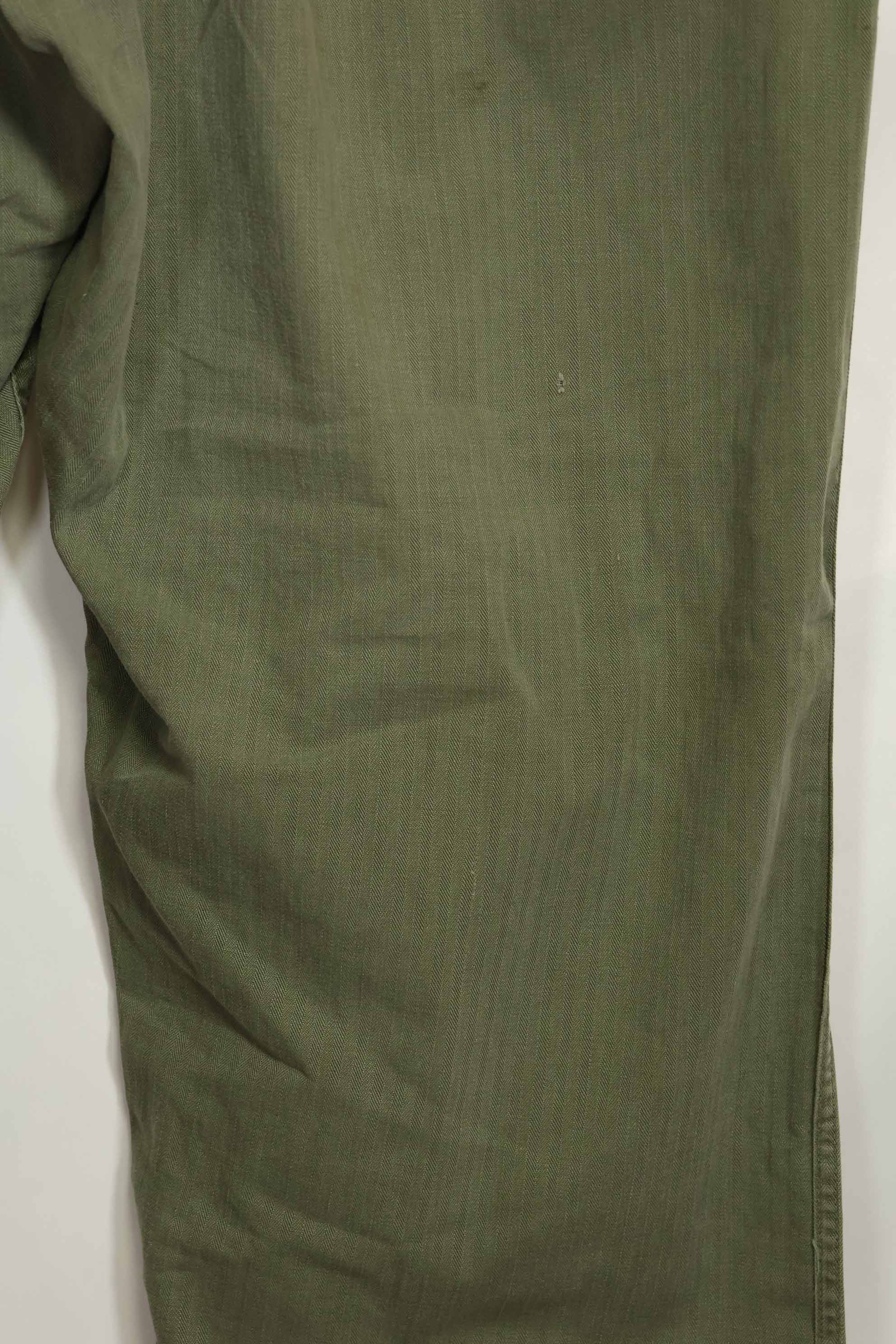 1940年代　アメリカ陸軍　HBT ユーティリティパンツ　大きめサイズ　傷あり　中古品