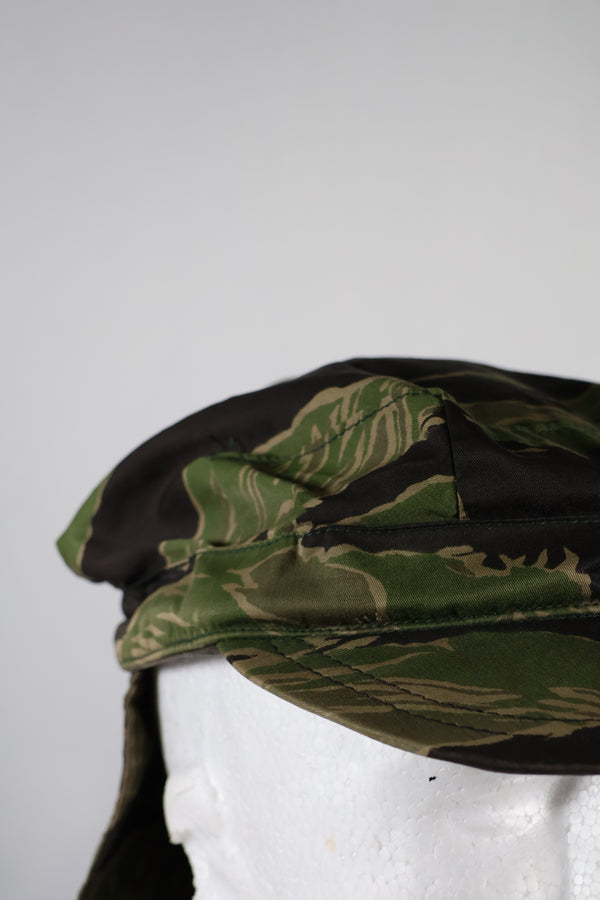 実物　沖縄タイガー　タイガーストライプ　CIDG パトロールキャップ　ロングネックフラップ　中古品