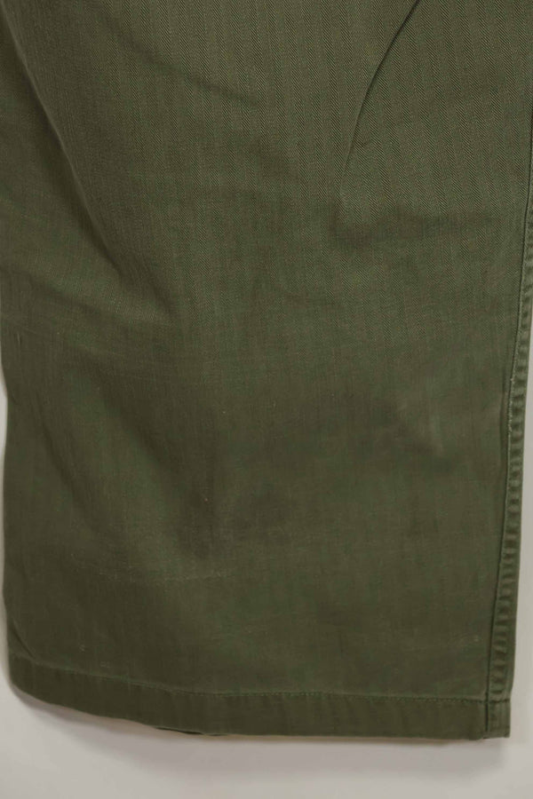 1940年代　アメリカ陸軍　HBT ユーティリティパンツ　大きめサイズ　傷あり　中古品