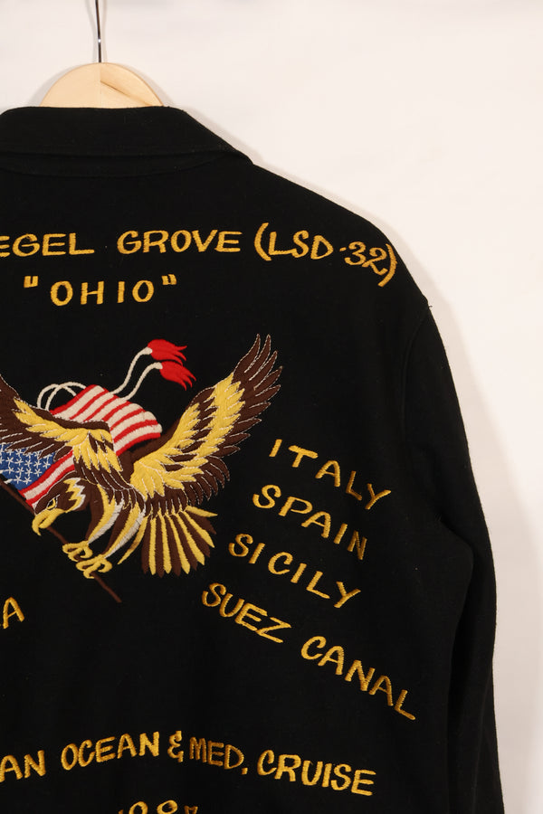 1987年　大きめサイズ　アメリカ海軍　USS SPIEGEL GROVE ツアージャケット