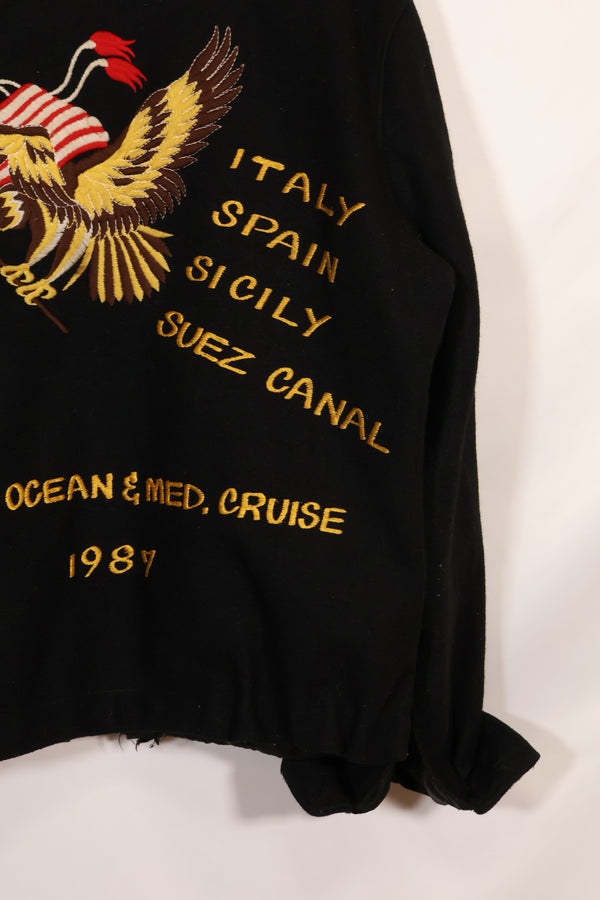 1987年　大きめサイズ　アメリカ海軍　USS SPIEGEL GROVE ツアージャケット