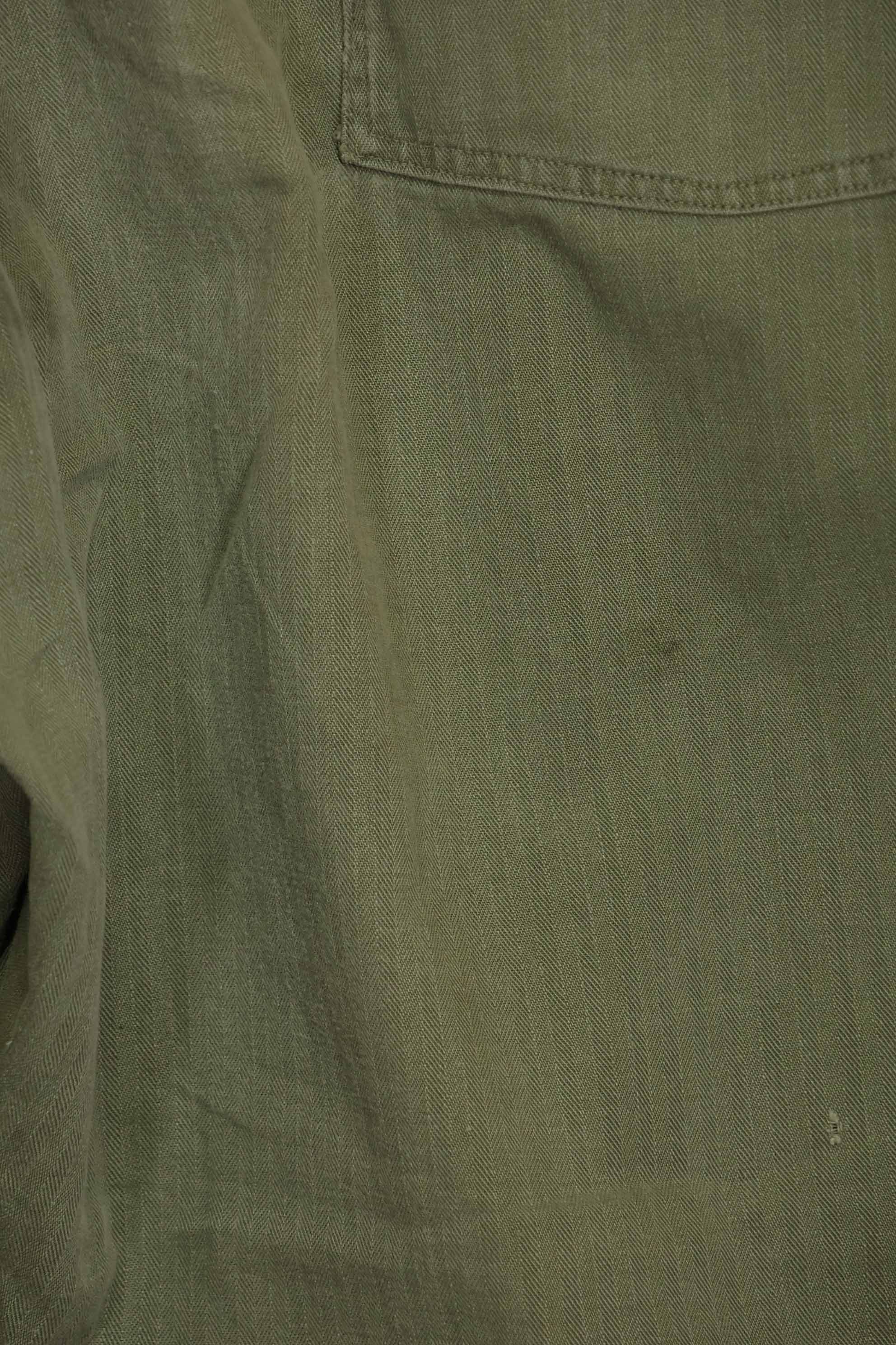 1940年代　アメリカ陸軍　HBT ユーティリティパンツ　大きめサイズ　傷あり　中古品