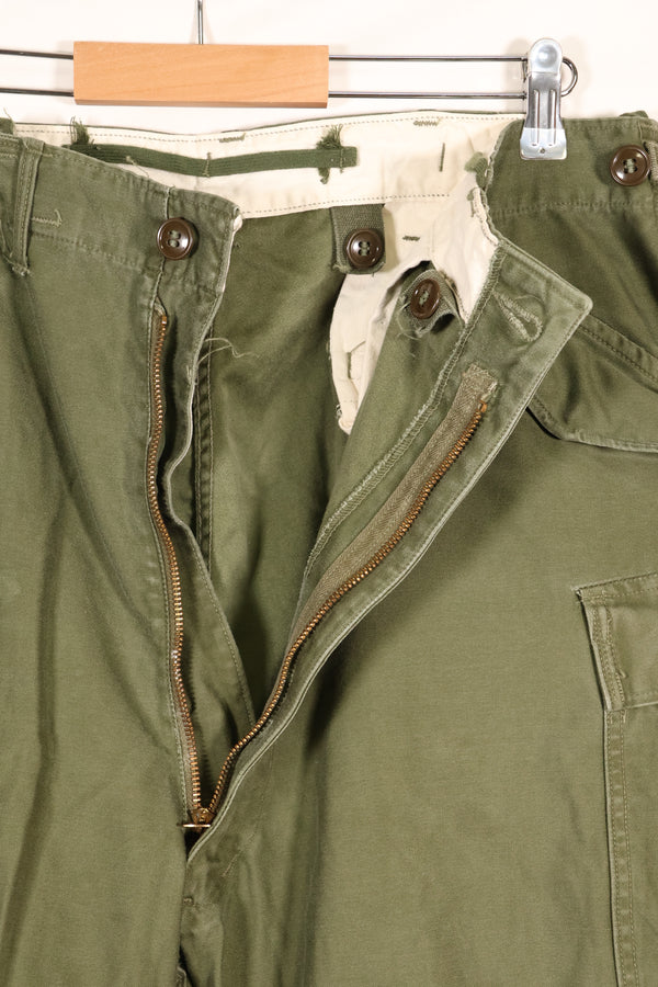 1951 年合同 M-R M51 棉质野战长裤，褪色，使用过。