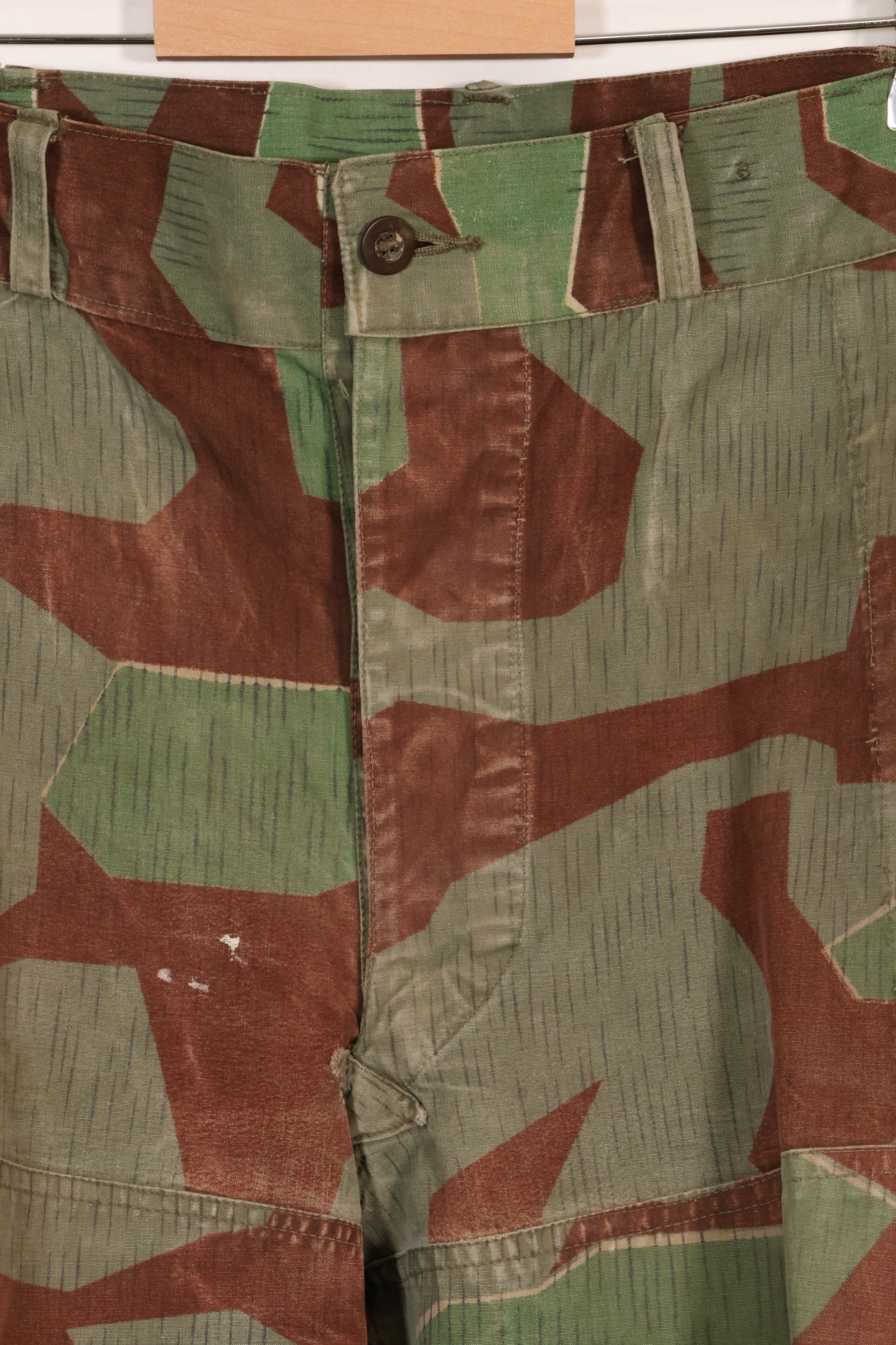 1950s West German splinter camouflage cargo pants, rare, used.