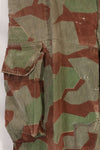 1950s West German splinter camouflage cargo pants, rare, used.