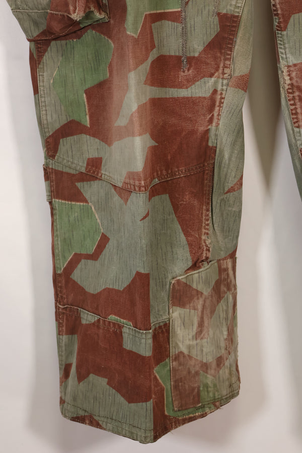 1950s West German splinter camouflage cargo pants, rare, used.