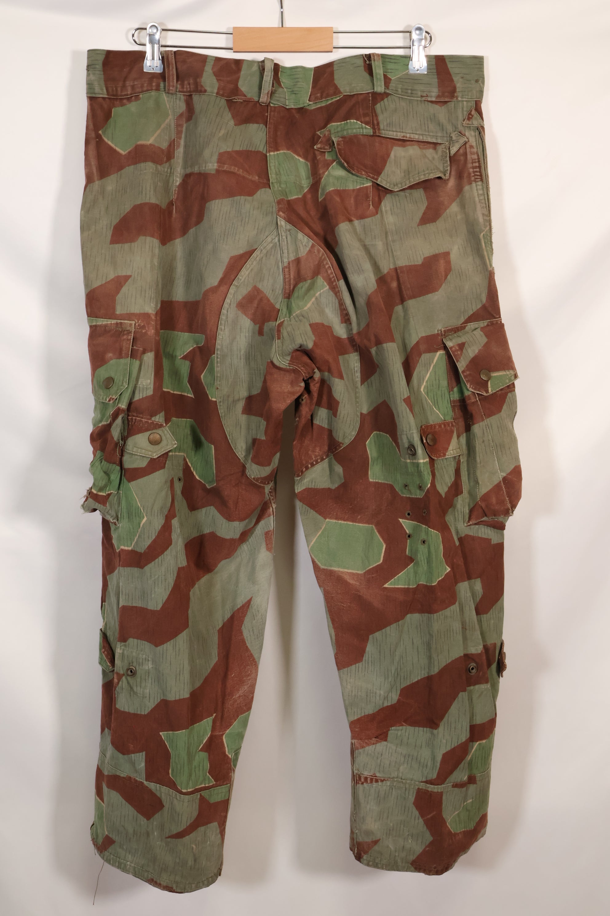 1950s West German splinter camouflage cargo pants, rare, used.