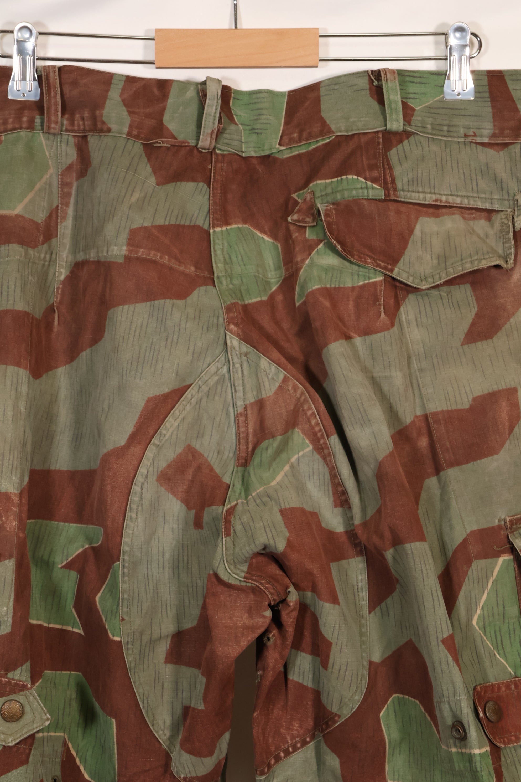 1950s West German splinter camouflage cargo pants, rare, used.