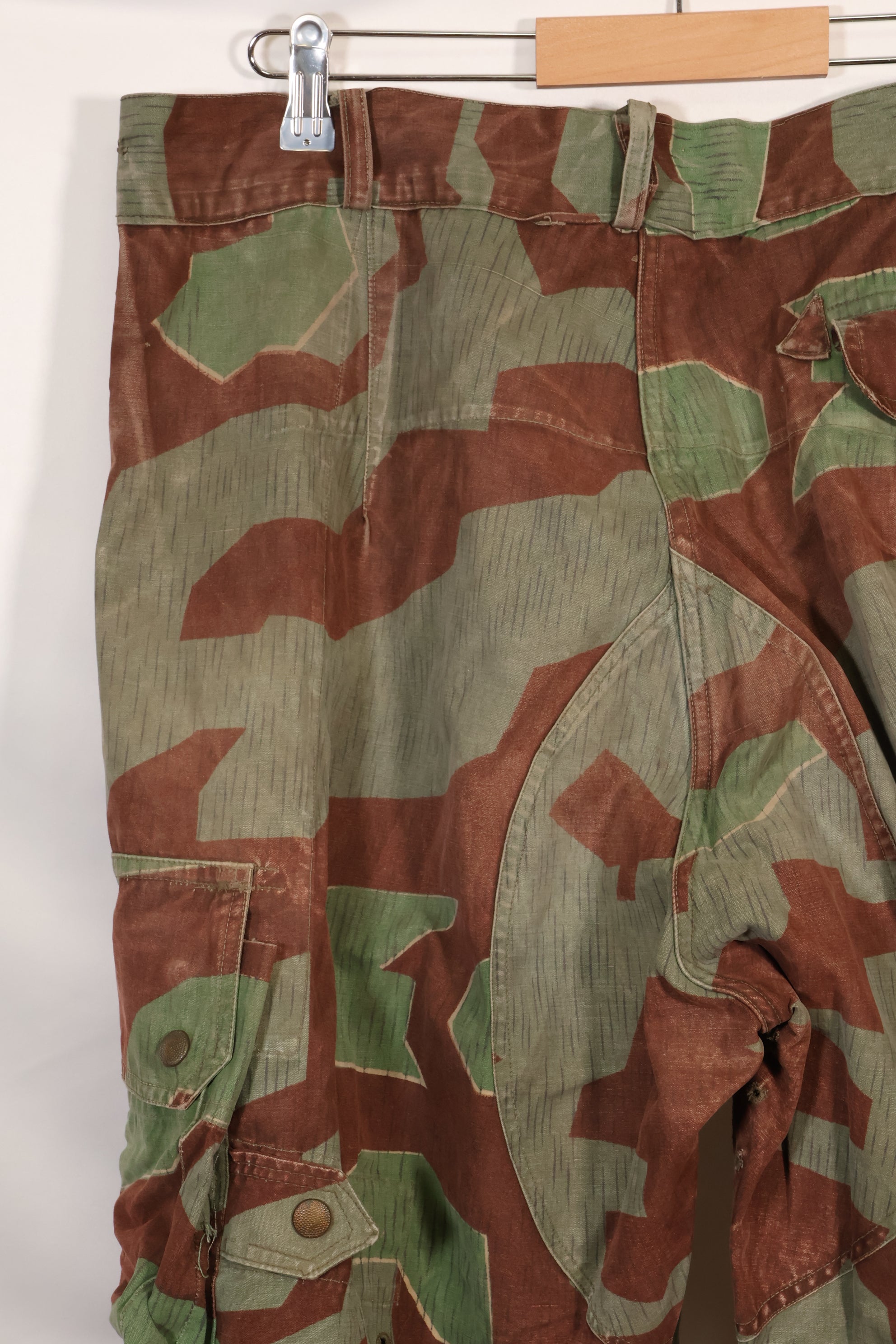 1950s West German splinter camouflage cargo pants, rare, used.