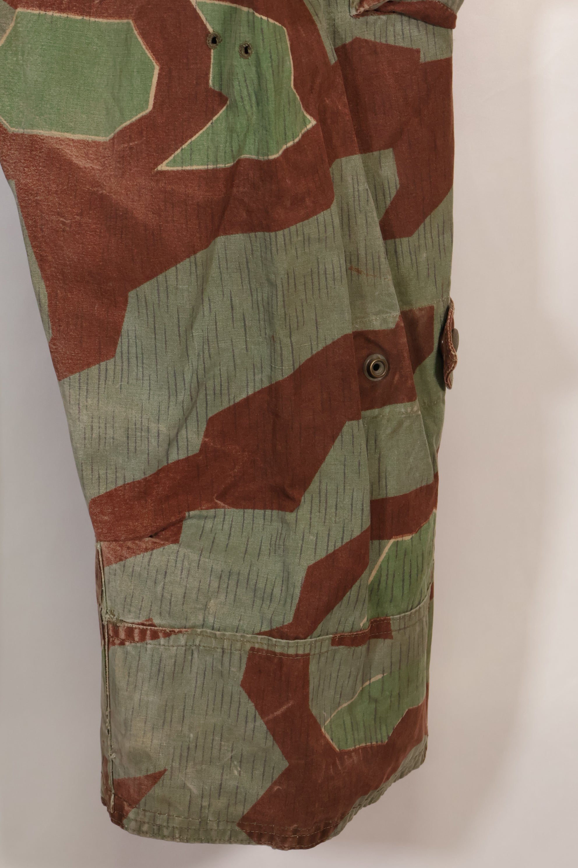 1950s West German splinter camouflage cargo pants, rare, used.