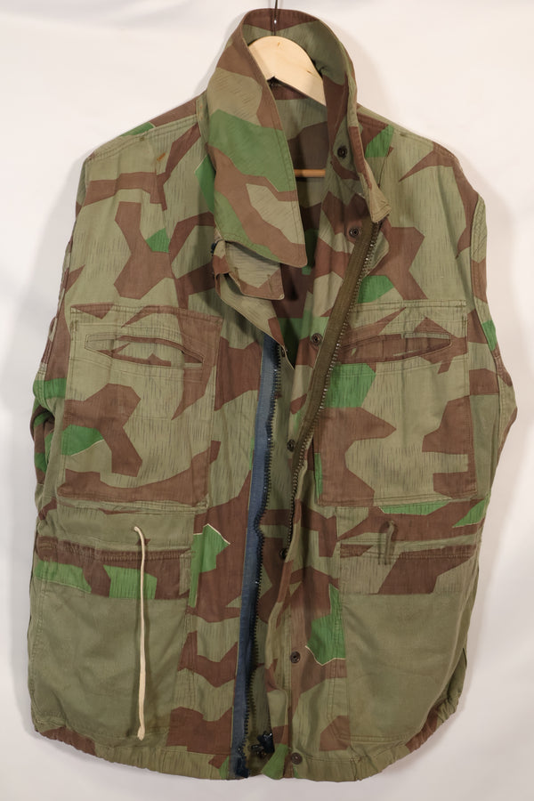 1950s West German splinter camouflage paratrooper jacket, used.