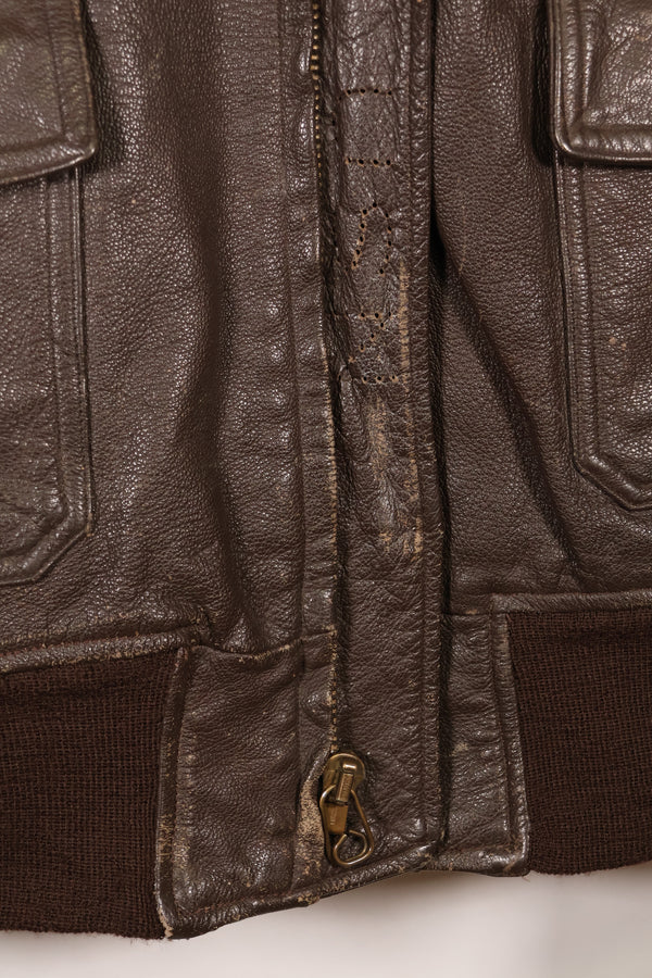 1971 contract size 44 G-1 flight jacket, painted, patches, used.