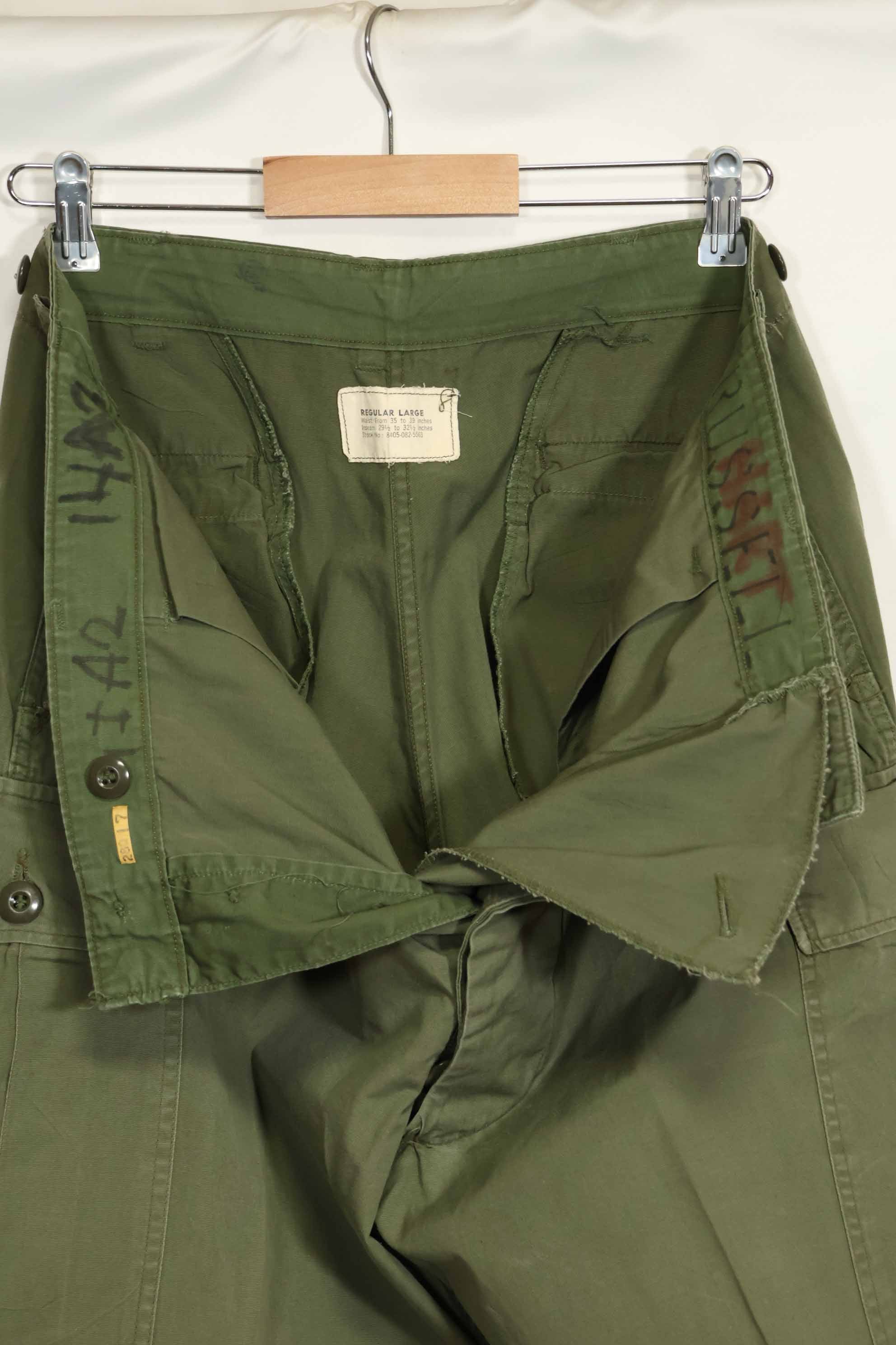 1964年契約　1st Model ジャングルファティーグ　パンツ　L-R　状態良い　中古品