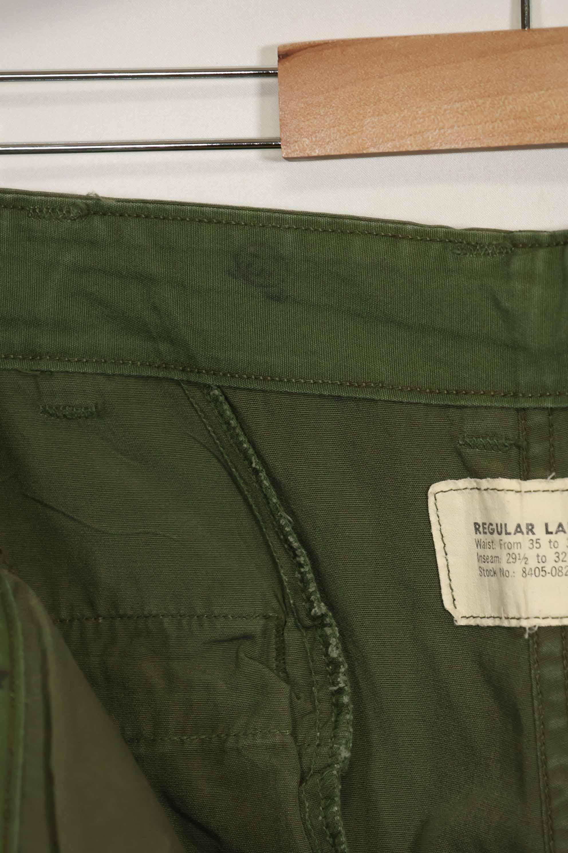 1964年契約　1st Model ジャングルファティーグ　パンツ　L-R　状態良い　中古品