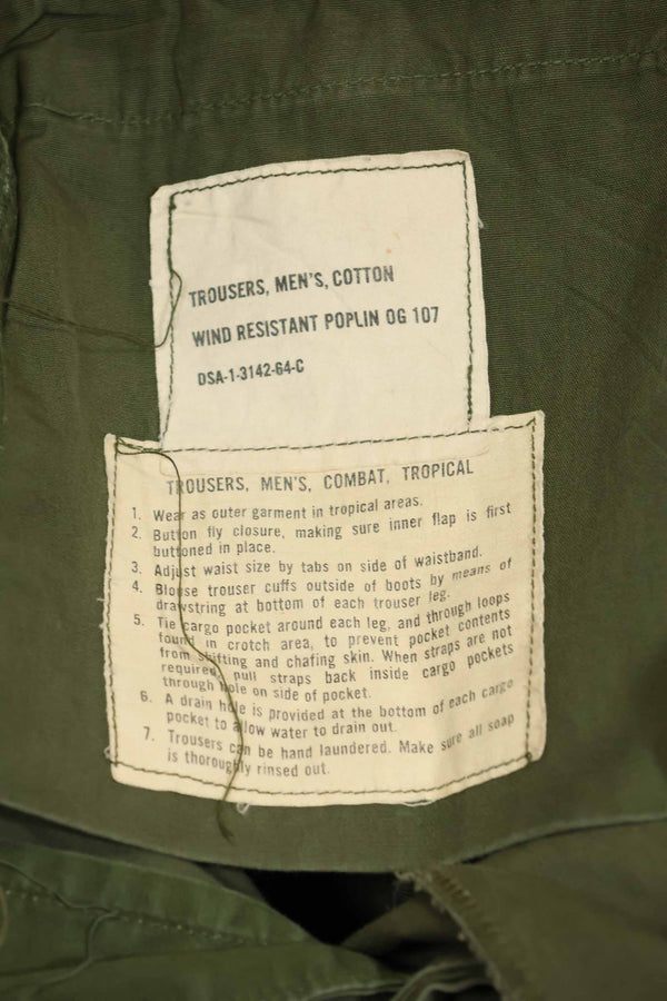 1964年契約　1st Model ジャングルファティーグ　パンツ　L-R　状態良い　中古品