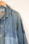 1930s U.S. Army denim pullover shirt, 3 buttons, used.