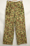 1940s U.S. Marine Corps P-42 Frogskin camouflage pants with local modifications, good condition, used.