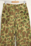 1940s U.S. Marine Corps P-42 Frogskin camouflage pants with local modifications, good condition, used.