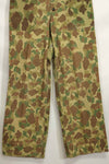 1940s U.S. Marine Corps P-42 Frogskin camouflage pants with local modifications, good condition, used.