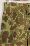 1940s U.S. Marine Corps P-42 Frogskin camouflage pants with local modifications, good condition, used.