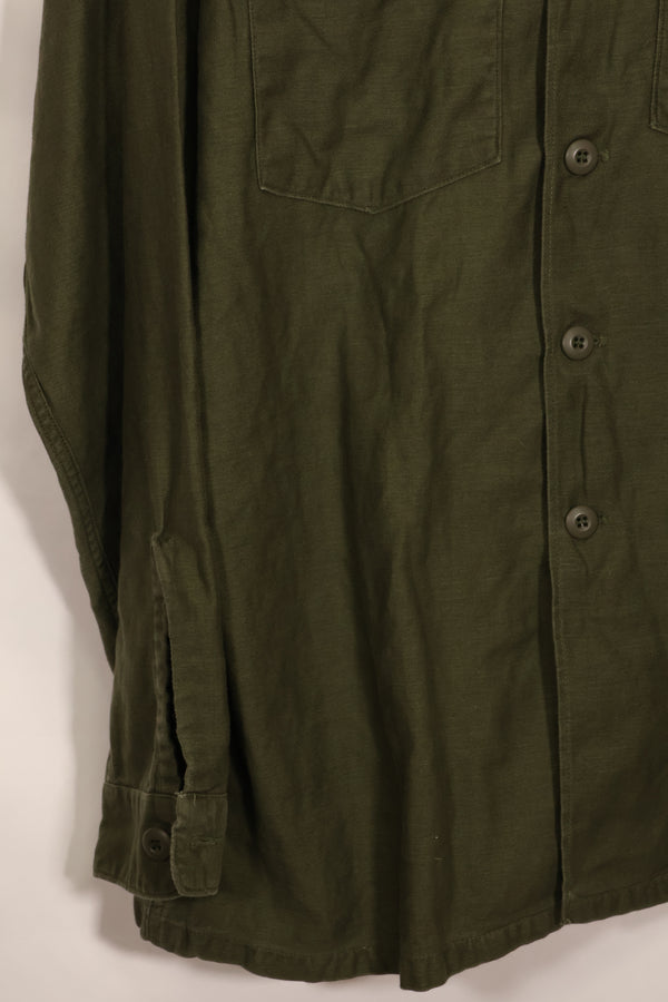 1967年契約　17 1/2 × 36 USMC　アメリカ海兵隊　OG-107 ユーティリティシャツ　中古品　大きめサイズ