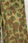1940s U.S. Marine Corps P-42 Frogskin camouflage pants with local modifications, good condition, used.