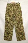 1940s U.S. Marine Corps P-42 Frogskin camouflage pants with local modifications, good condition, used.