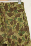1940s U.S. Marine Corps P-42 Frogskin camouflage pants with local modifications, good condition, used.