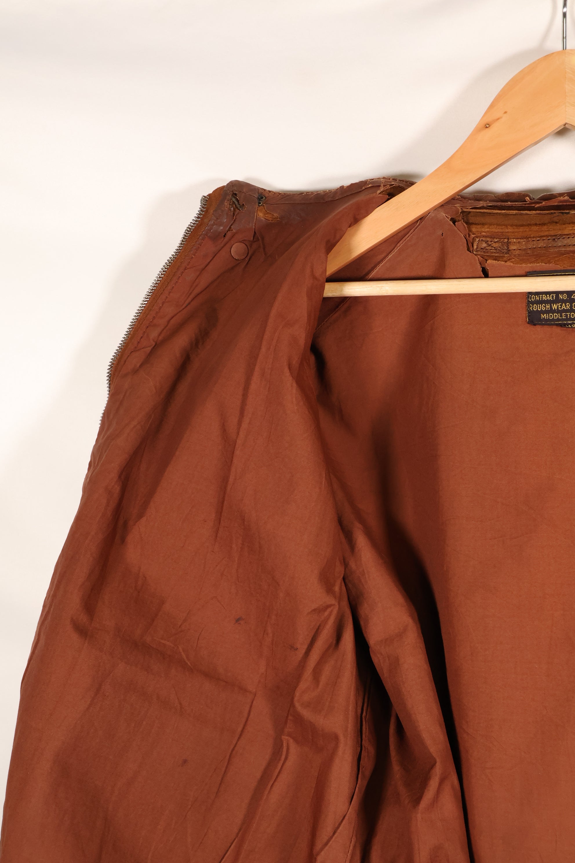 1940 年代 42 码美国空军 A-2 飞行夹克 Rough Wear Clothing Co.