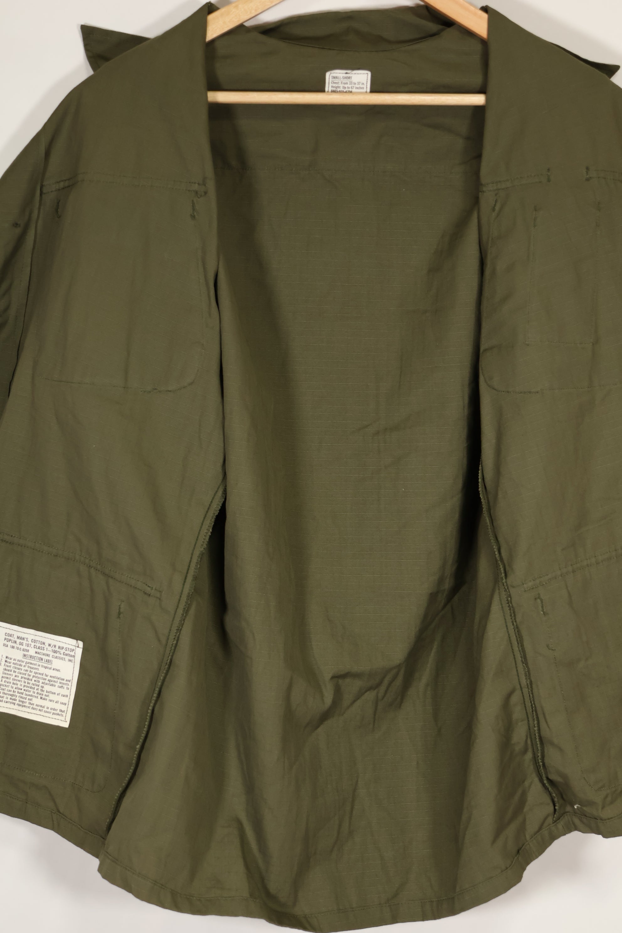 実物　1970年代　4th Model ジャングルファティーグ　デッドストック　Small-Short