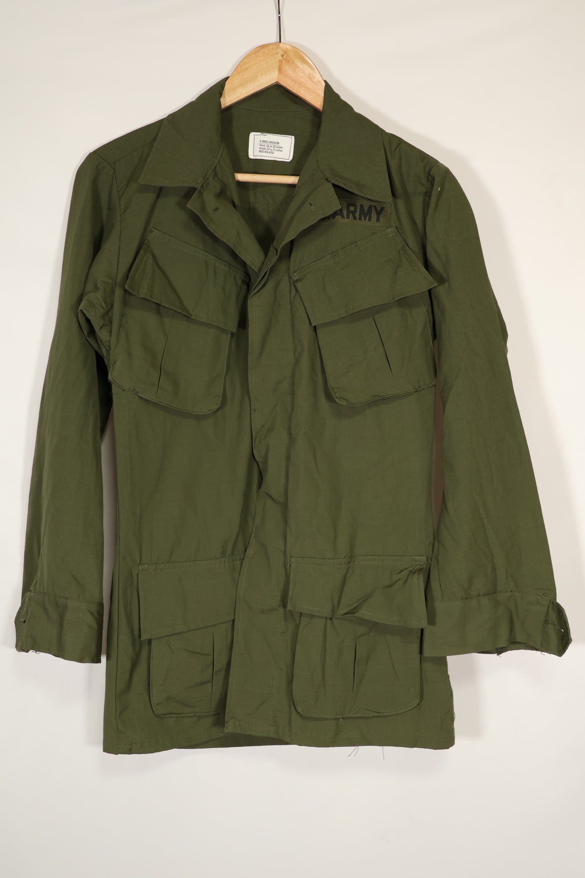 実物　1970年製　4th Model ジャングルファティーグ　ほぼ未使用品　X-S-R
