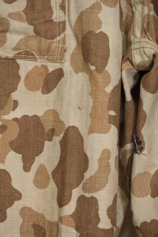 1940s U.S. Marine Corps P-42 Frogskin camouflage pants with local modifications, good condition, used.