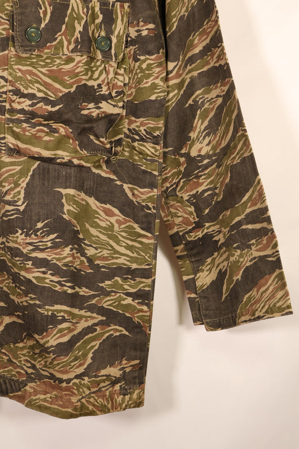 Late 1960s | Locally made | Estimated to be made in Vietnam or Thailand | Tiger-striped shirt | Used