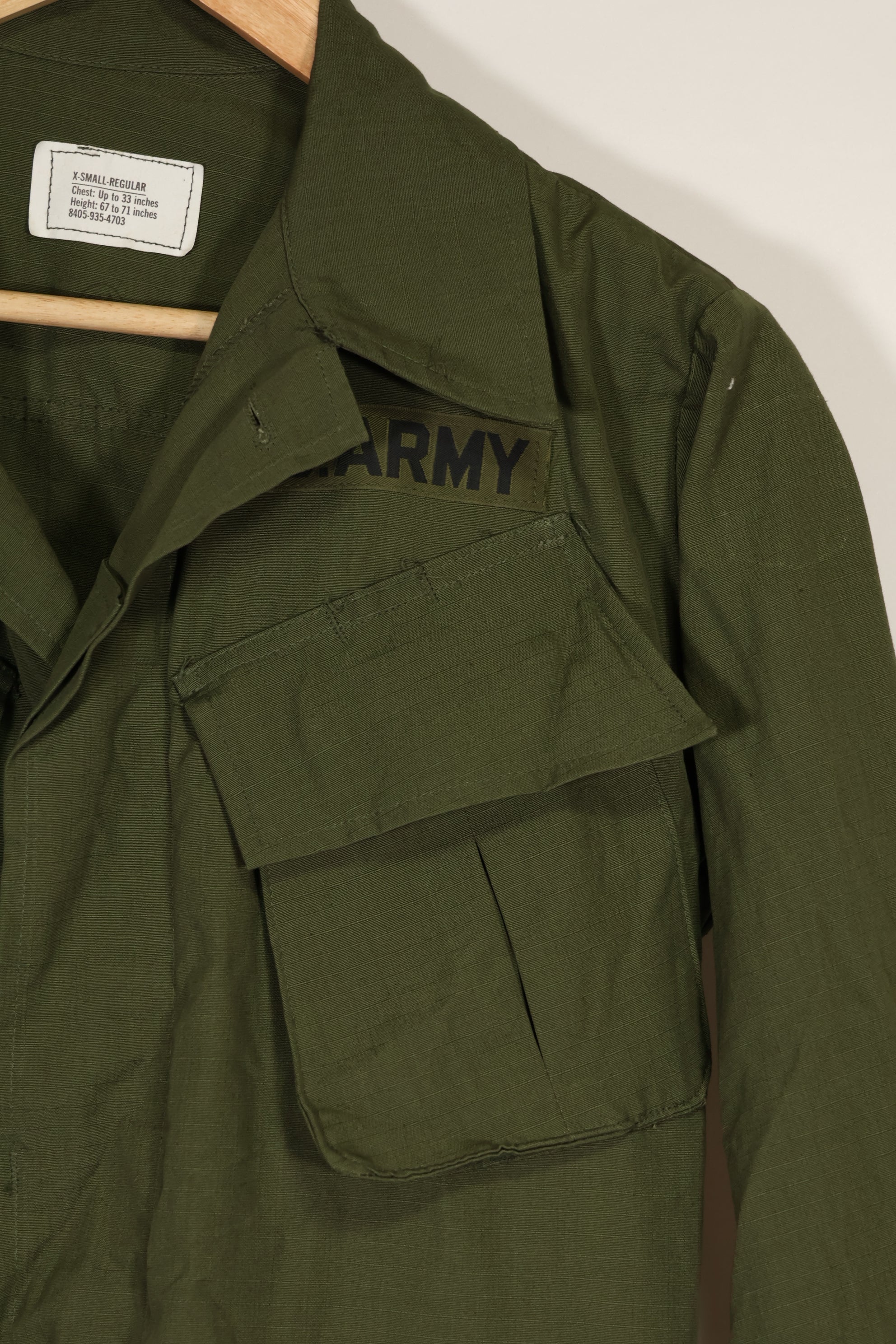 実物　1970年製　4th Model ジャングルファティーグ　ほぼ未使用品　X-S-R