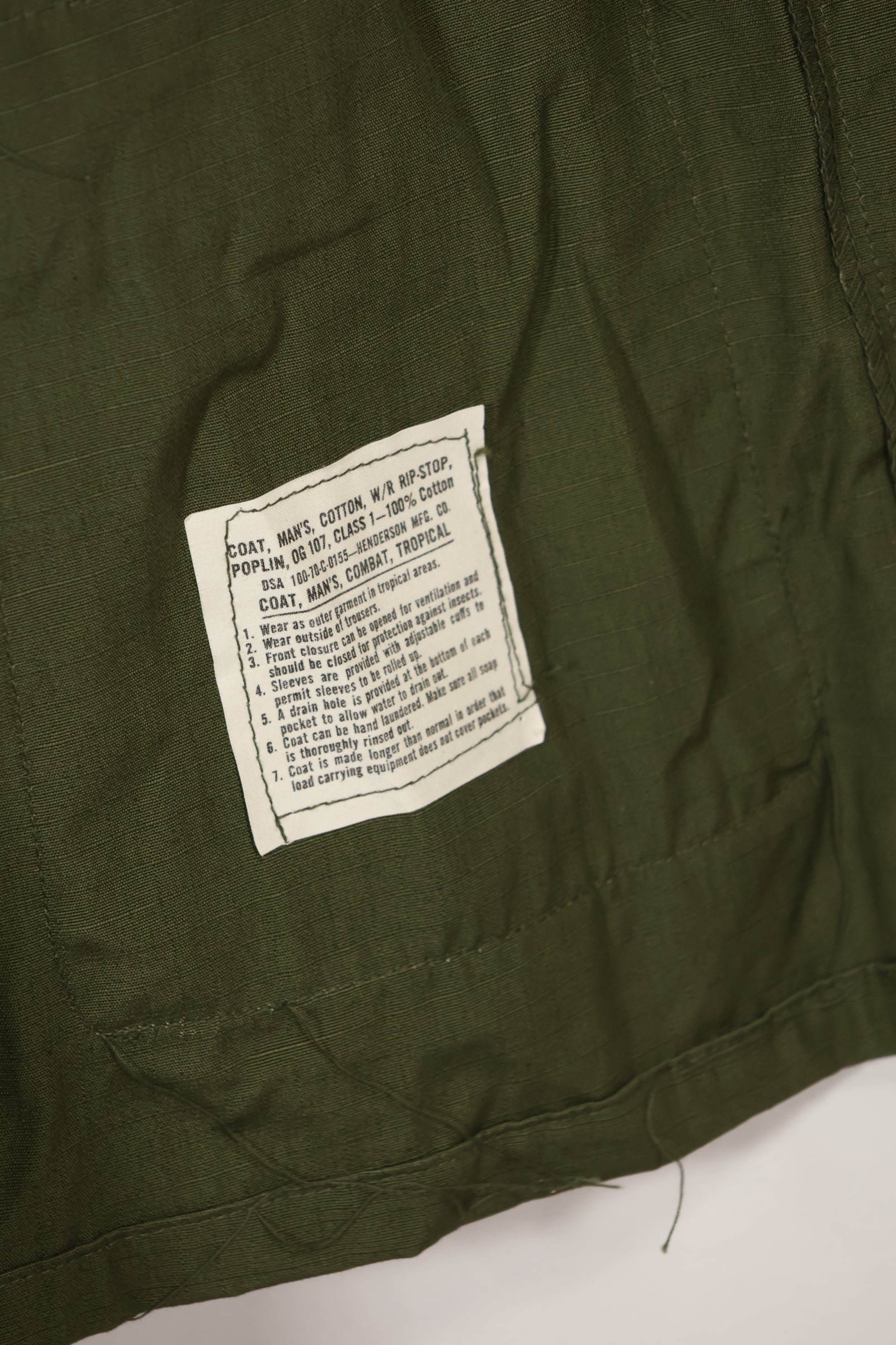 実物　1970年製　4th Model ジャングルファティーグ　ほぼ未使用品　X-S-R