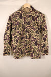 1960年代前半　A-M相当　CIDG　ベオガム迷彩　Asianカット　シャツ　ローカルメイド Frog Skin迷彩　中古品