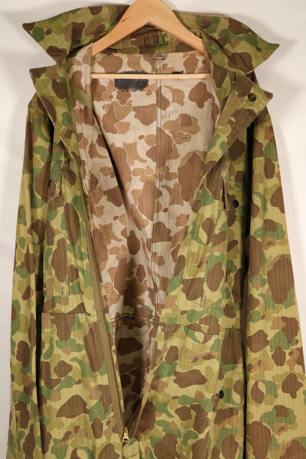 1940s U.S. Army &amp; Marine Corps Frogskin camouflage coveralls in good condition.