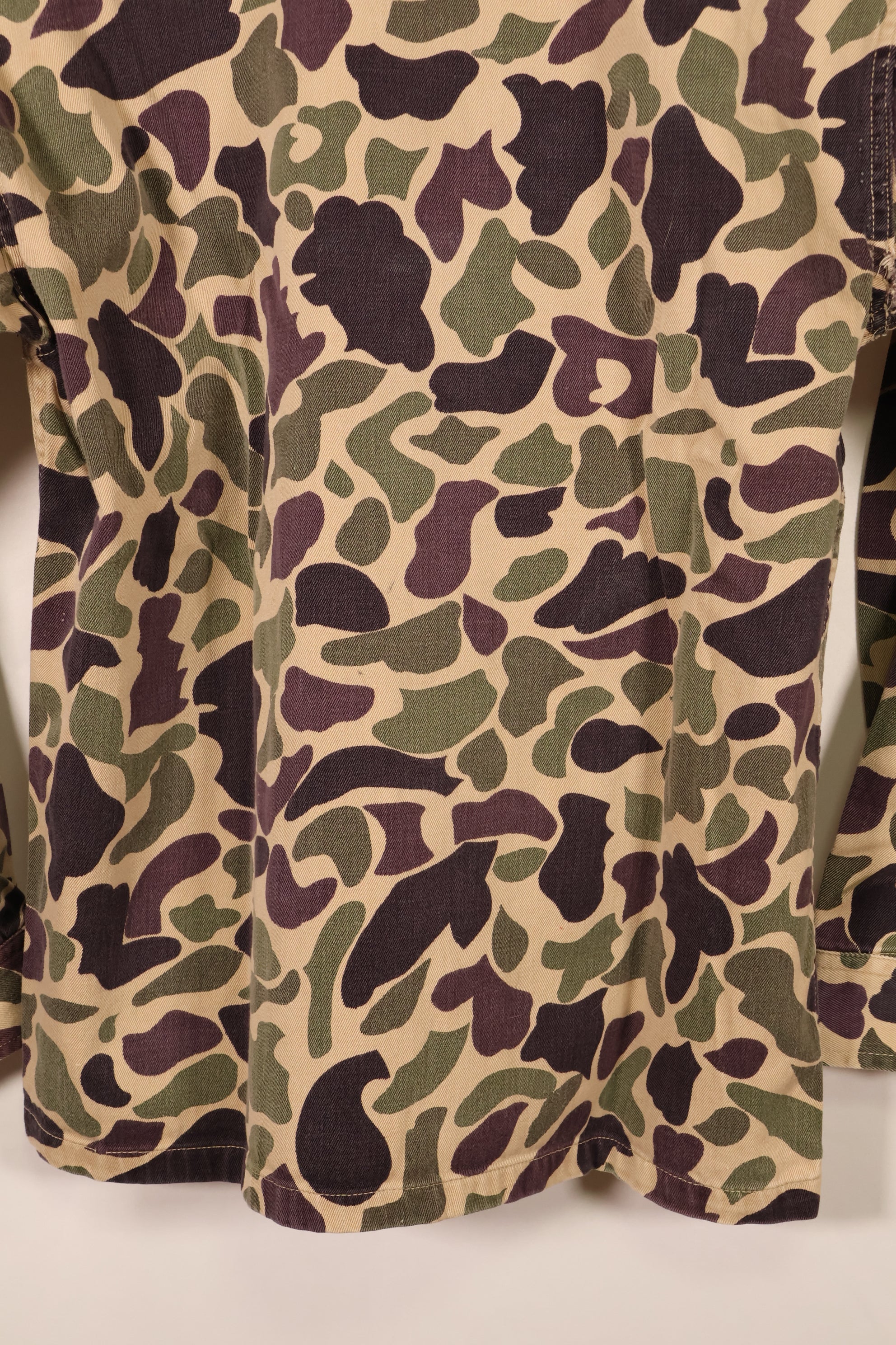 1960年代前半　A-M相当　CIDG　ベオガム迷彩　Asianカット　シャツ　ローカルメイド Frog Skin迷彩　中古品