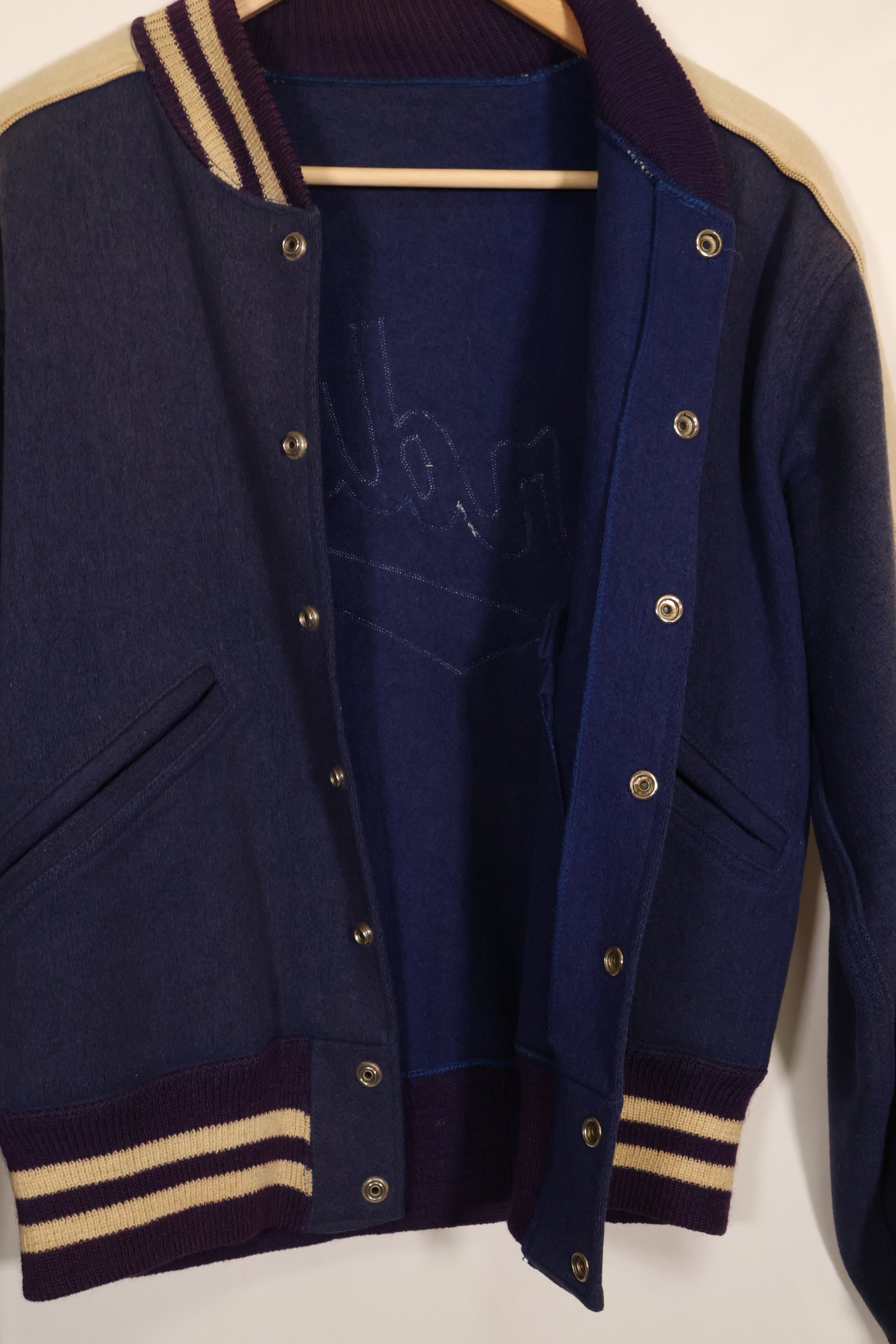 推定1940年代後半〜50年代　米軍パイロット私物　スタジアムジャケット　Erding空軍基地　中古品