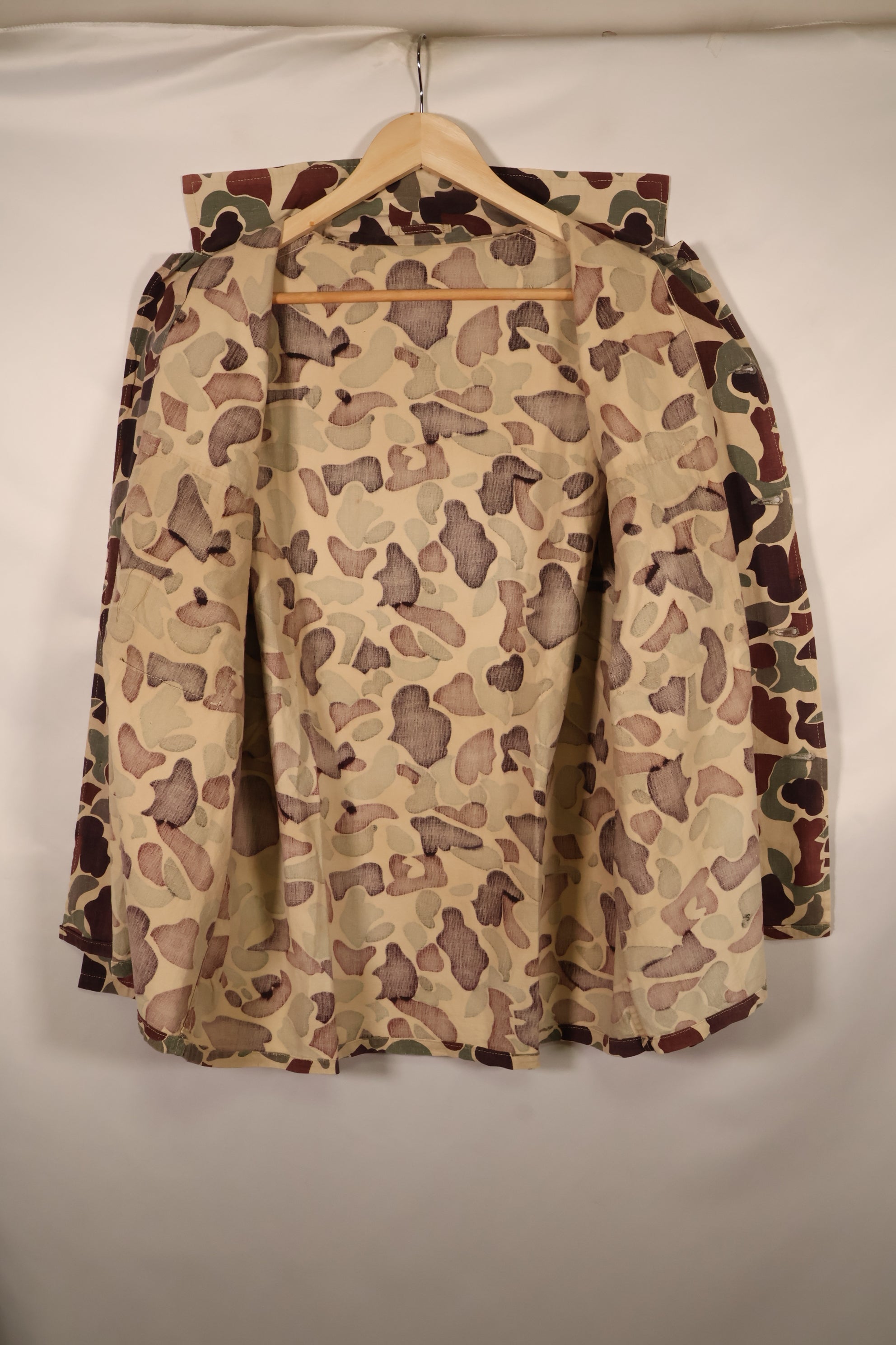 Mid-1960s, Oversized, CIDG, Beogam Camo, Locally Made, Frogskin Camo Shirt, Lightweight Fabric, Used