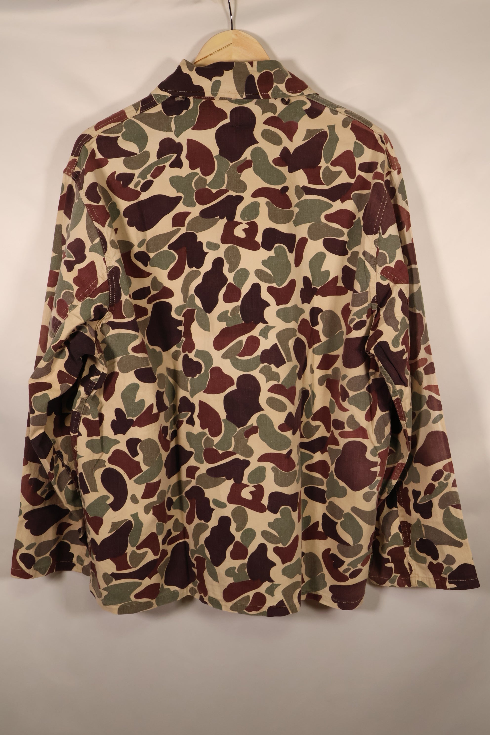 Mid-1960s, Oversized, CIDG, Beogam Camo, Locally Made, Frogskin Camo Shirt, Lightweight Fabric, Used