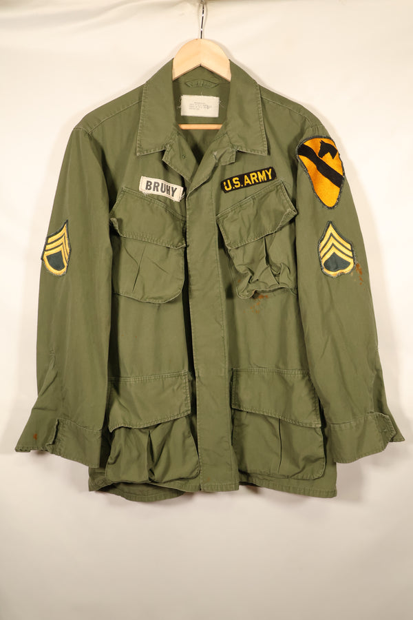 Contract item from around 1967—M-S 3rd Model Jungle Fatigue Jacket with patch (added later)—Used