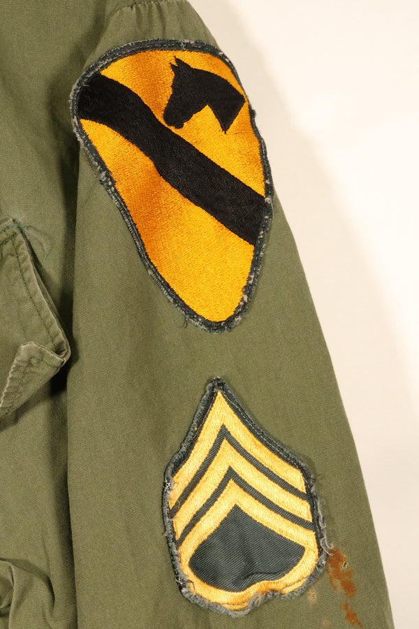 Contract item from around 1967—M-S 3rd Model Jungle Fatigue Jacket with patch (added later)—Used