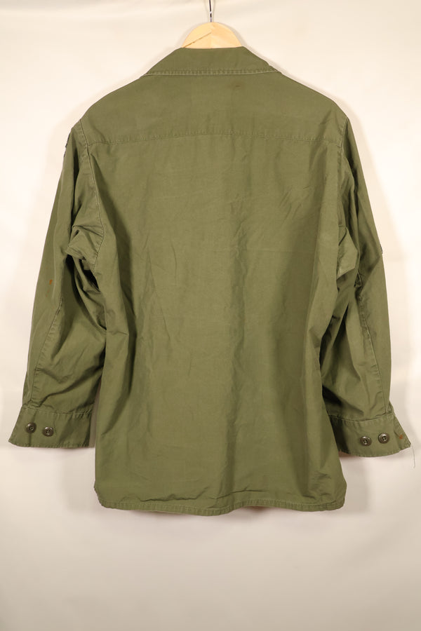 Contract item from around 1967—M-S 3rd Model Jungle Fatigue Jacket with patch (added later)—Used