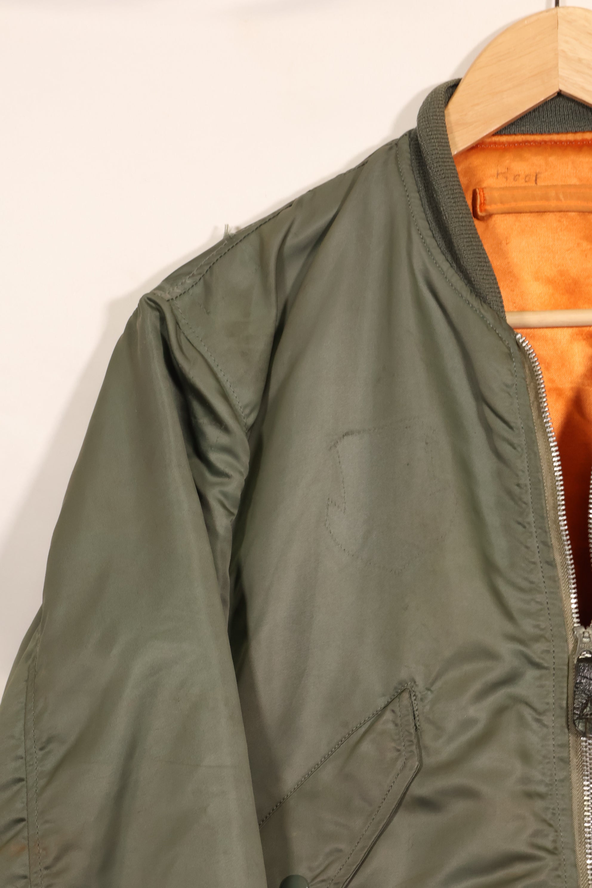 1970 Contract Medium USAF USAF L2-B Flight Jacket Used ALPHA INDUSTRIES, Inc.